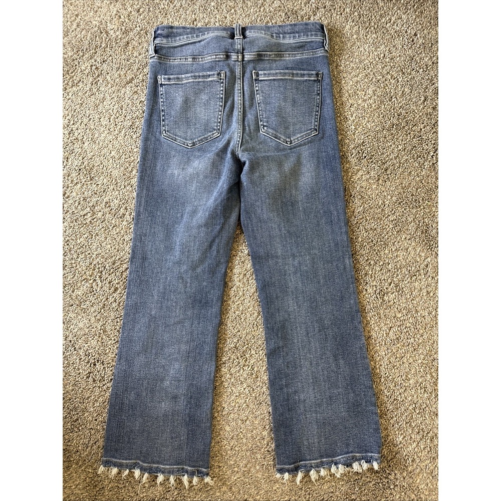 Liverpool Los Angeles Light Wash Flare The Gia Glider Crop Jeans sz 4/27 - Picture 2 of 9